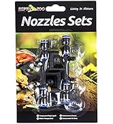 REPTI ZOO 4 Pieces Spray Nozzles Adjustable Fine Misting Water for Reptiles