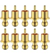 Audiocrast 10x RCA Shorting Caps, Gold Plated Copper RCA Protective Caps RCA Noise Stopper HiFi R...