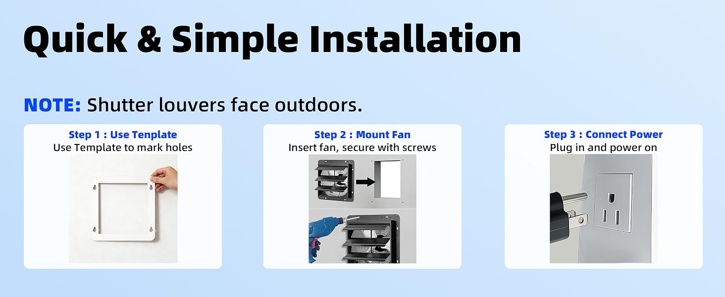 Shutter Exhaust Fan