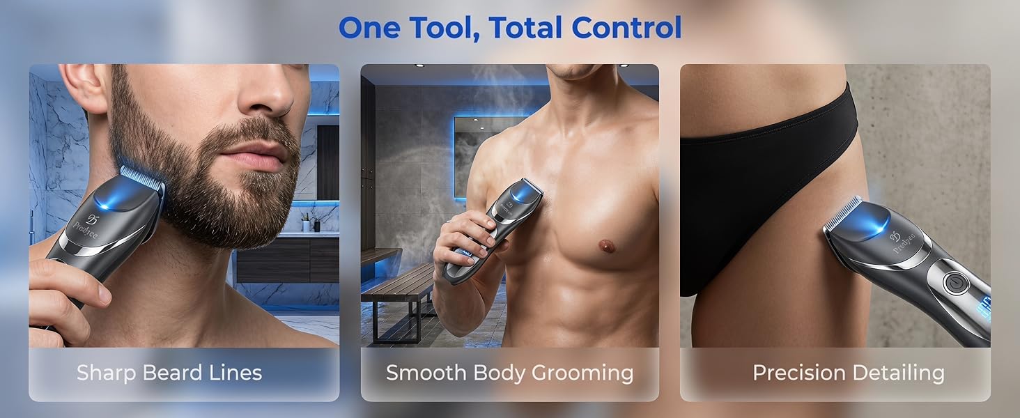 Predyee Men's Body and Groin Trimmer