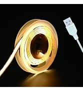 UVTaoYuan Short Led Strip Lights 5V USB LEDs Display Cabinet Lighting COB LED Strip Light 3000K W...