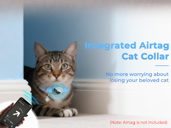 inegrated airtag cat collar