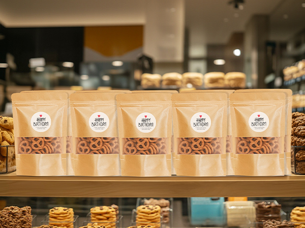 Kraft Stand Up Pouches with Matte Windonw