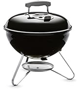 Weber Smokey Joe Portable Charcoal Grill for Outdoor Cooking and Travel, 14-Inch, Black