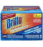 Brillo Estracell Sponges, Premium Long Lasting, Kitchen & Bathroom with Wedge Edge Variety Pack (...