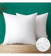 MIULEE Pack of 2 18x18 Inch Outdoor Pillow Inserts Waterproof Decorative Throw Pillow Insert, Squ...