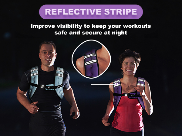 Weighted Vest for Women Men with Two Adjustment Straps Reflective Stripe for Home Gym Workout