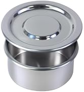 304 Stainless Steel Lab Sieves Pan with Lid, LVDALAB 2.4inch(6CM) Economy Standard Analysis Sampl...