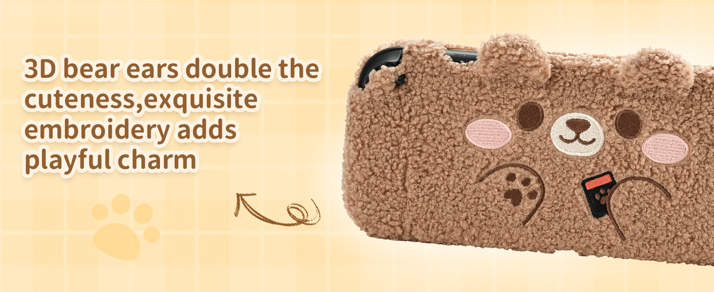 Switch 2 plush bear case