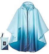 YOOTUKL Unisex Hooded Rain Poncho, Waterproof Raincoat Jacket with pocket for Adult, Rain Coat fo...