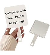 PDOZV Custom Handheld Makeup Mirrors (with Your lmage/Text)- Beauty &Hairdressing Handheld Mirror...
