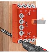 Steel DN Mate 30 45 90 Degree Angle 4 Sizes Drill Guide for Cable Railing Lag Screw Wood Post, Du...