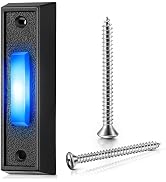 Saillong LED Lighted Doorbell Button Wired, Door Bell Ringer Push Buttons Replacement Garage Door...