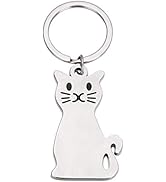 Dog Cat keychains for women Cute Keyring for Kids Puppy Kitty Keychain Metal Keyring Keyfob Charm