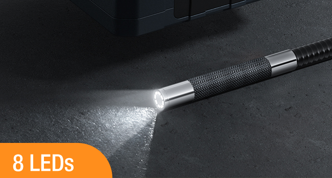 articulating borescope with light endoscope camera with light