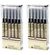 AUHOKY 24Pcs 0.35 mm Black Gel Ink Pens, Extra-Fine Ballpoint Pen, Quick-Drying point Rolling Bal...