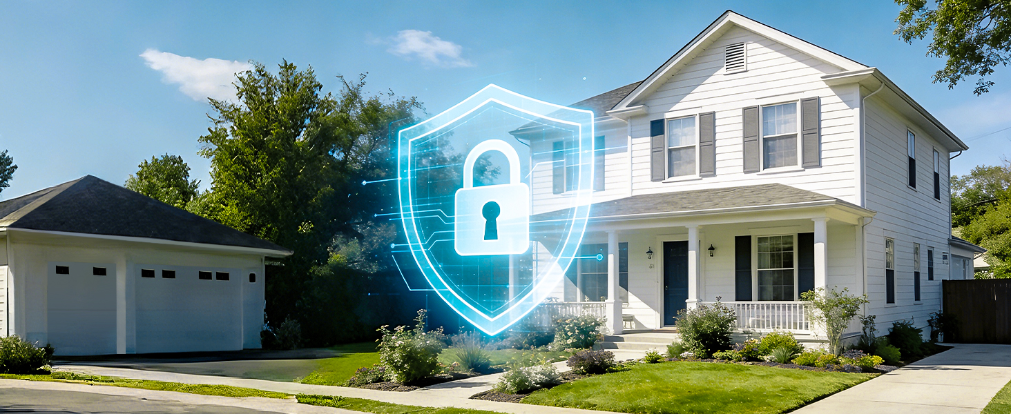 Whole home security system residential property protection smart house safety shield technology