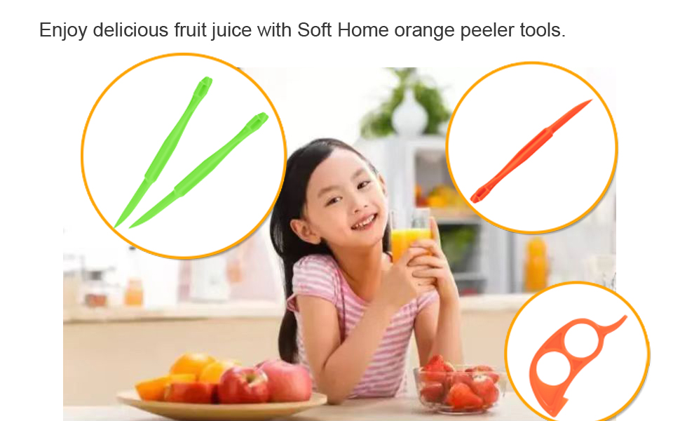 ENJOY DELICIOUS FRUIT JUICE WITH SOFT HOME ORANGE PEELER TOOLS