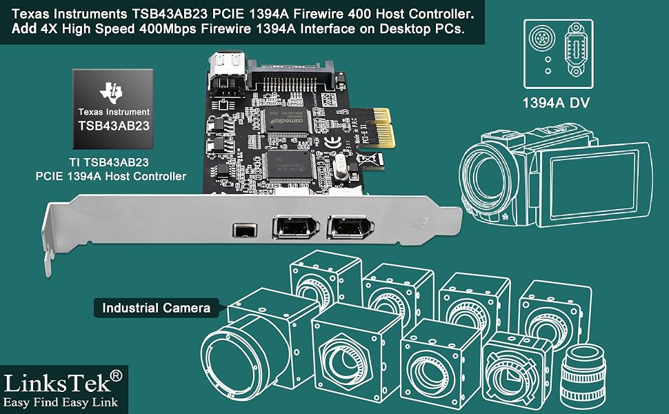 pcie firewire card pcie 1394a card pcie 1394a firewire expansion card