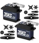 35kg High Torque RC Servo, Miuzei Coreless Servo Motor Metal Gear Digital Stainless Steel Gear Wa...