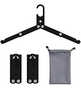Sazfli Travel Hangers, Premium 3 Pack Aluminum Alloy Coat Hangers, Portable Folding Clothes Hange...