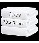 GEKIXUTP 3 Pcs Sublimation Towels Blank 30 x 60 Inch White Beach Towel Sublimation Beach Towels M...