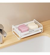 Soap Dish for Shower, Carbon Steel Bar Soap Holder with Drainage and Water Tray, Soap Saver for B...