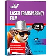 Uinkit Laser Transparency Film 8.5x11 Transparent Paper for Overhead Projector and Laser Jet Prin...