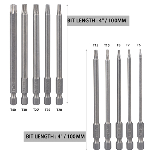 10 Pieces Torx Security bits