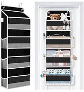 WISELIFE Over The Door Organizer Storage 4 Shelves Large Capacity Hanging Bedroom Storage Solutio...