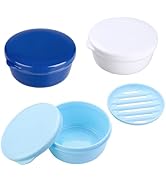 3Pcs Round Seal Waterproof Soap Protectors Shampoo Bar Holder Portable Soap Container Dish Box Ho...