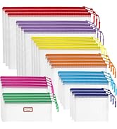 YOPCDJ 30pcs Mesh Zipper Pouch for Organization, Waterproof Zipper Pouches Colored PVC Travel Zip...