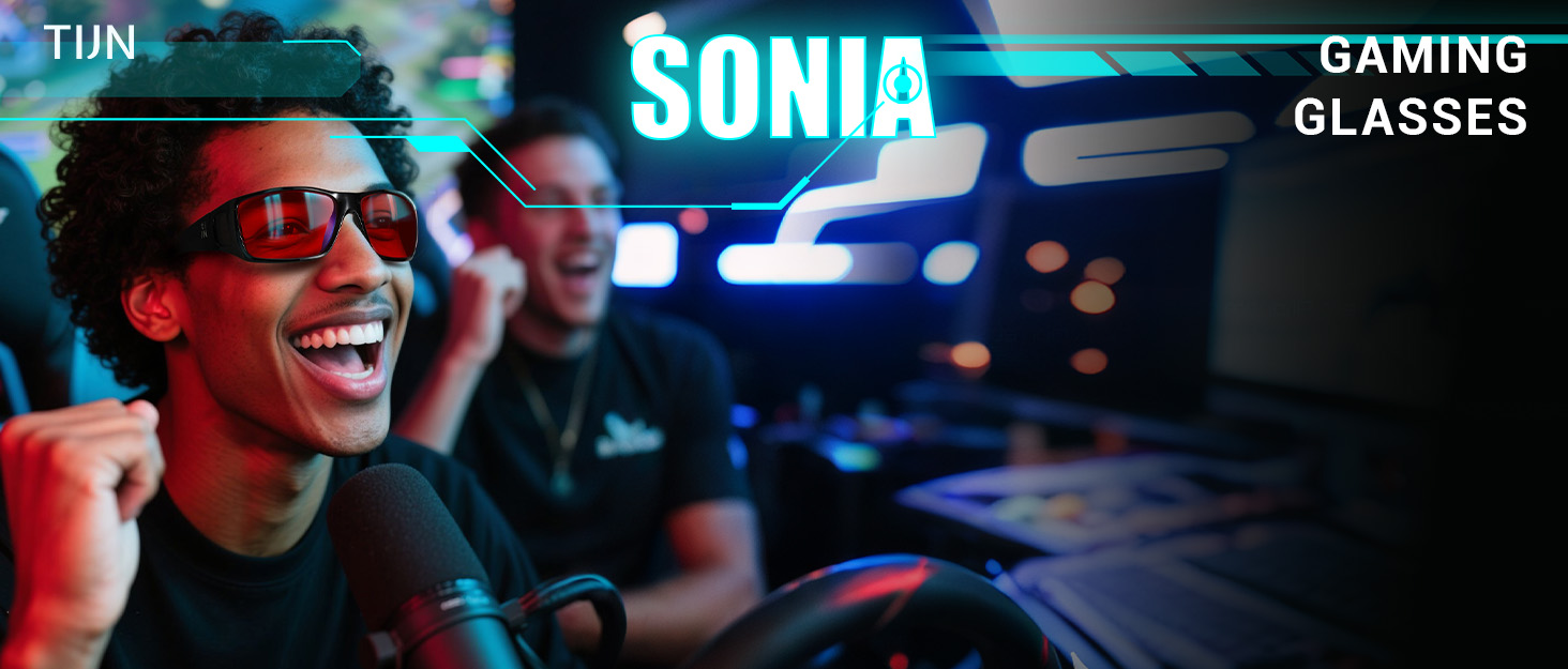 TIJN Sonia Red Lens Blue Light Gaming Glasses