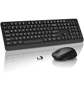 Omobolanle Wireless Keyboard and Mouse Combo,Full Size Quiet Bluetooth Keyboard and Mouse, 2.4GHz...