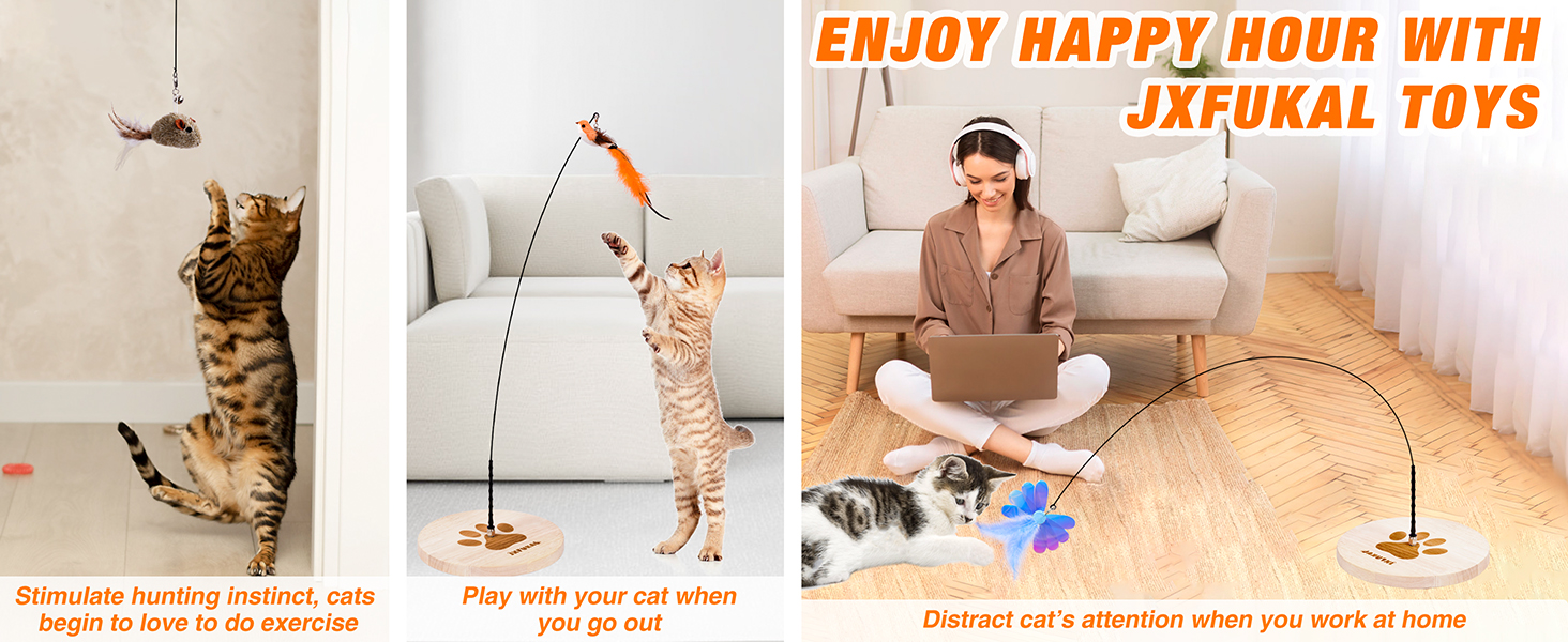 enjoy happy hour with JXFUKAL cat toys