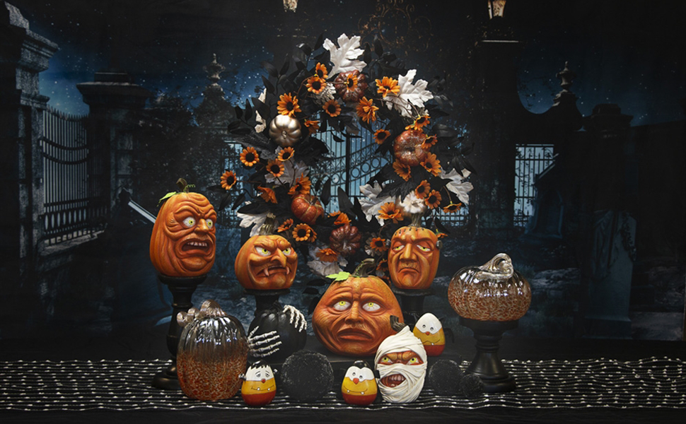 fright night halloween collection boston international scary pumpkins ghosts