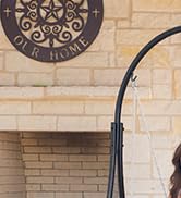 ANOW Macrame Hammock Chair with Stand, Heavy Duty Hanging Chair Stand with Swing Chair, includes ...