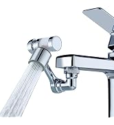 Universal 1080°Swivel Faucet Aerator Extension with Filter, Sink Water Faucet Extender in Brass, ...
