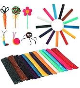 UPINS 1000PCS Wax Craft Sticks Bendable Sticky Wax Yarn Sticks in 13 Colors with Blue Storage Bag...