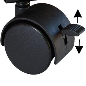 Universal wheels with brake locks
