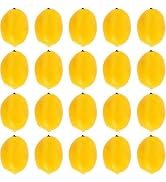 Yxinjy 20 Pcs Lemon Mini Fake Lemon Fruit, Artificial Fruits Decorative Accessories Decoration, P...