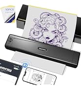 TATTMUSE 2026 New Version Tattoo Stencil Printer Machine with 10pcs Transfer Paper, Wireless Blue...