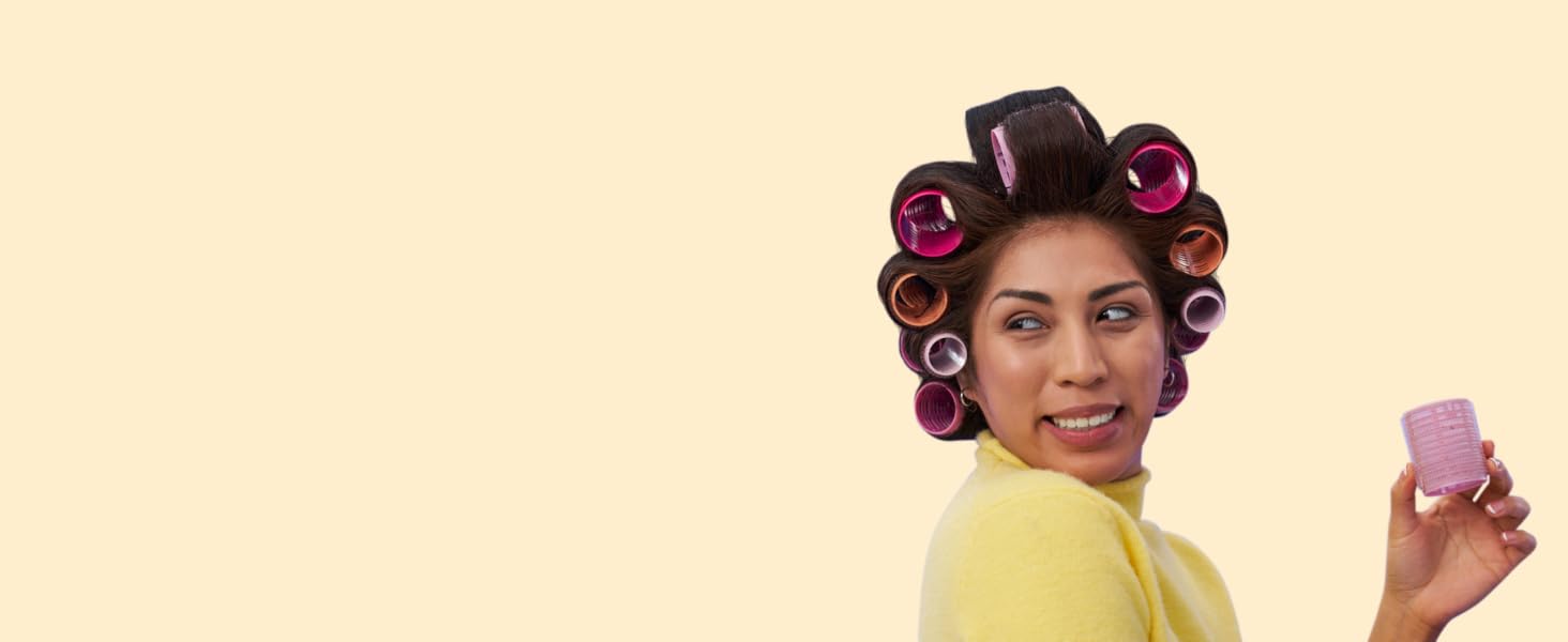 Woman with rollers