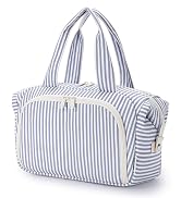 Narwey Travel Toiletry Bag, Large Wide-open Travel Bag for Traveling Women, Checkered Cosmetic Ma...