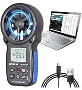 HVAC CFM Anemometer, AIOMEST Handheld Air Flow Meter Measuring Wind Speed/Airflow Velocity, Test ...