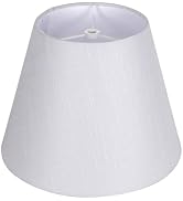 White Lamp Shade, ALUCSET Barrel TC Cloth Small Lampshade for Table Lamp and Floor Light, 6x10x7....