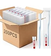 Lilingsty Disposable Toothbrushes with Toothpaste, Light Blue Toothbrush and Toothpaste, Individu...