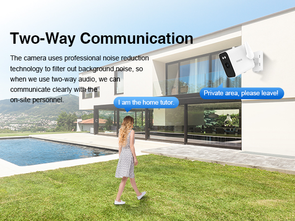 2K Outdoor WiFi BulletCam 5000mA Built-in Batt PowerOutage Human Detection Alexa SD Cloud ONVIF RTSP