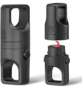KeyUnity Titanium Magnetic Quick-Release Keychain, 360° Swivel Double-End Connector with Dual-But...