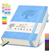 PERCUN B5 Lined Journal Notebook - 365 Page Large Leather Journals for Writing Women Men,Hardcove...